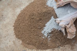 cement and sand mixture